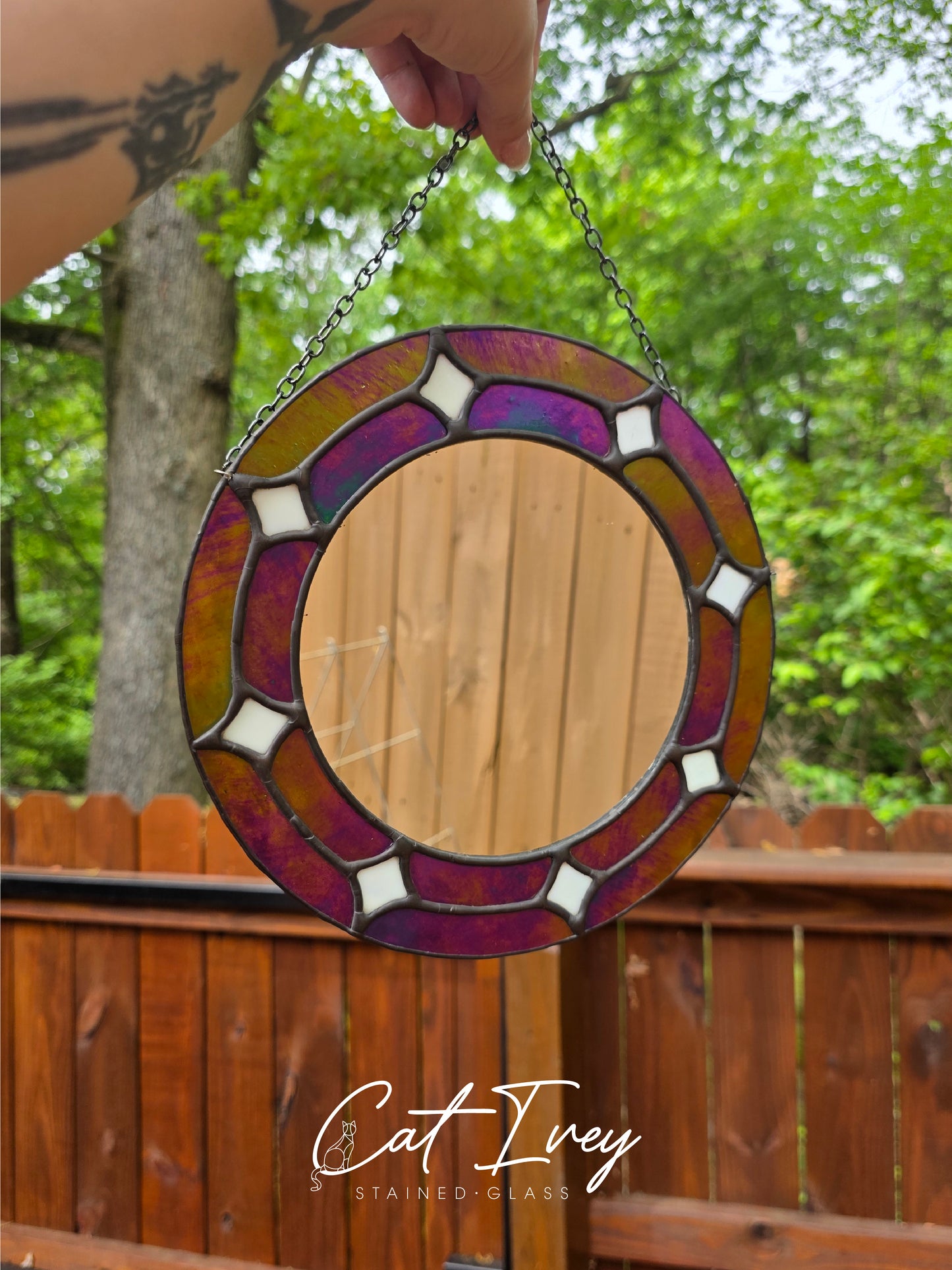 Stary Stained Glass Mirror (discounted)