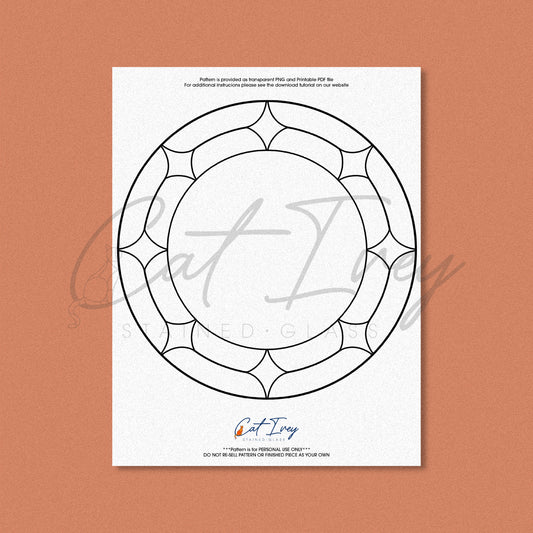8in Mirror Glass Pattern Digital Download